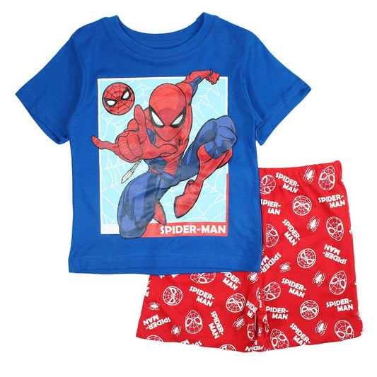 Ensemble Spiderman - 2A Garçon - Enfant - Bleu - 93% Coton - 7% Polyester - TrendyFlair