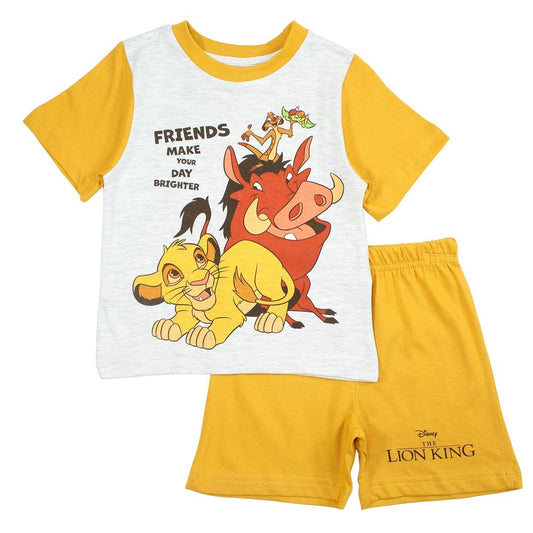 Ensemble Le roi lion - 2A Garçon - Enfant - Jaune - 93% Coton - 7% Polyester - TrendyFlair