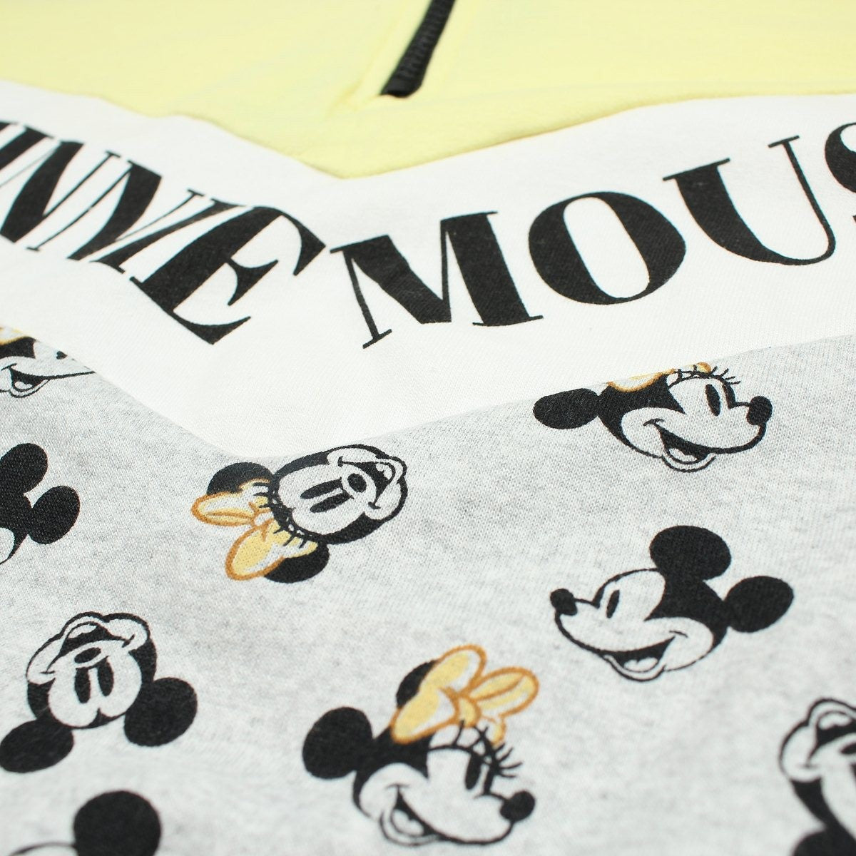 Sweat Minnie - 11/12A Fille - Enfant - Jaune - 98% Coton, 2% Polyester, 260 GSM FLEECE BRUSHED - TrendyFlair