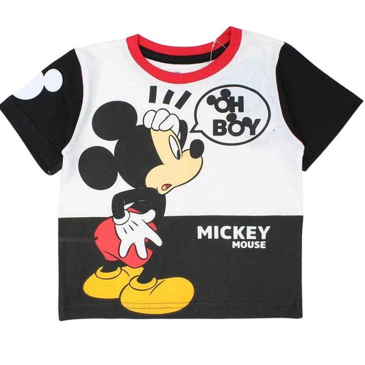 T-Shirt Mickey - 2A Garçon - Enfant - Noir - 100 % Coton - 160 gsm - TrendyFlair