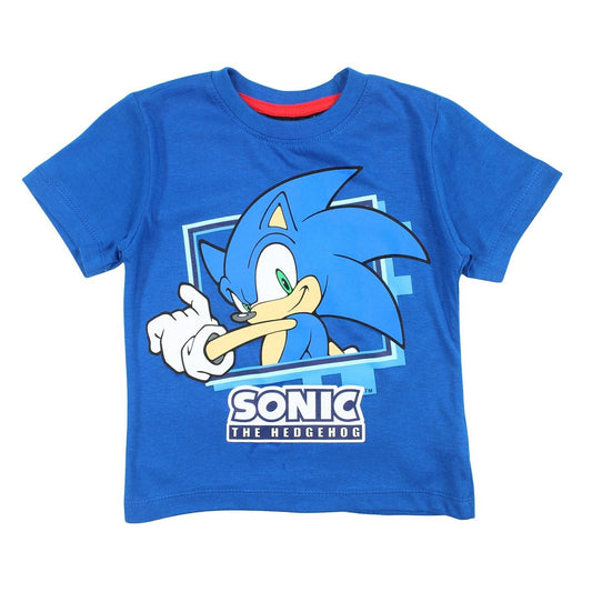 T-Shirt Sonic - 6A Garçon - Enfant - Marine - 100% Coton - TrendyFlair