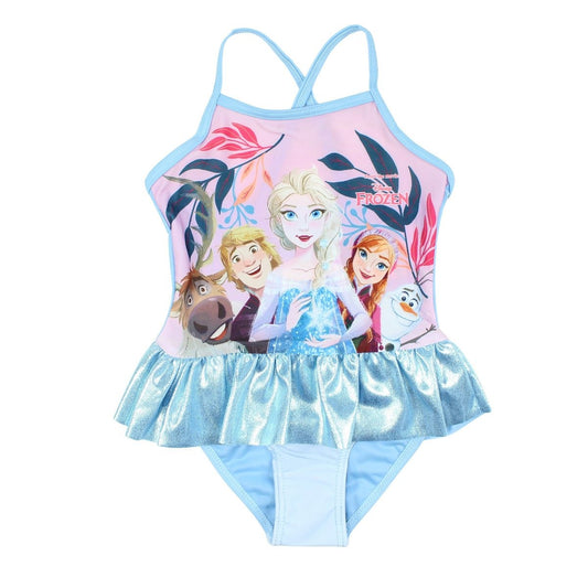 Maillot de bain La reine des neiges - 3/4A Fille - Enfant - Bleu - 85% Polyester - 15% Élasthanne - TrendyFlair