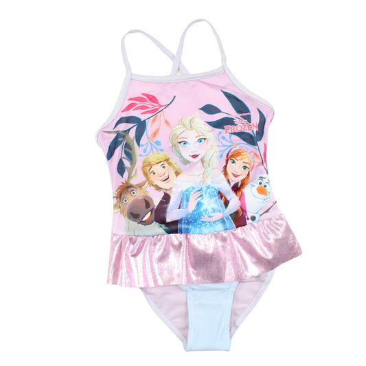 Maillot de bain La reine des neiges - 3/4A Fille - Enfant - Rose - 85% Polyester - 15% Élasthanne - TrendyFlair