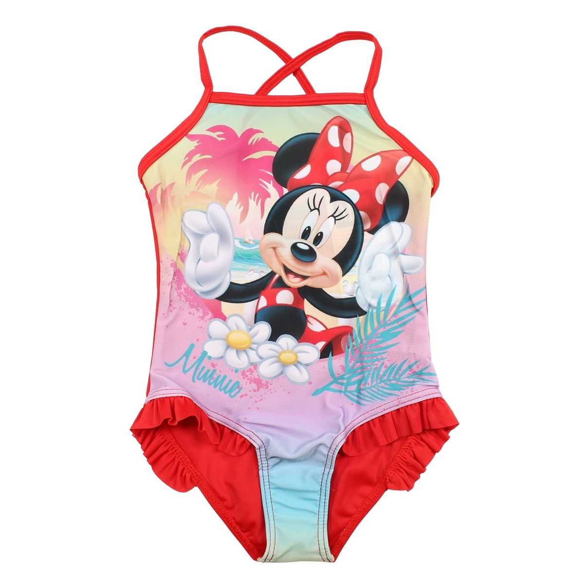 Maillot de bain minnie - 3/4A Fille - Enfant - Rouge - 85%Polyester 15% ELASTHANE - TrendyFlair