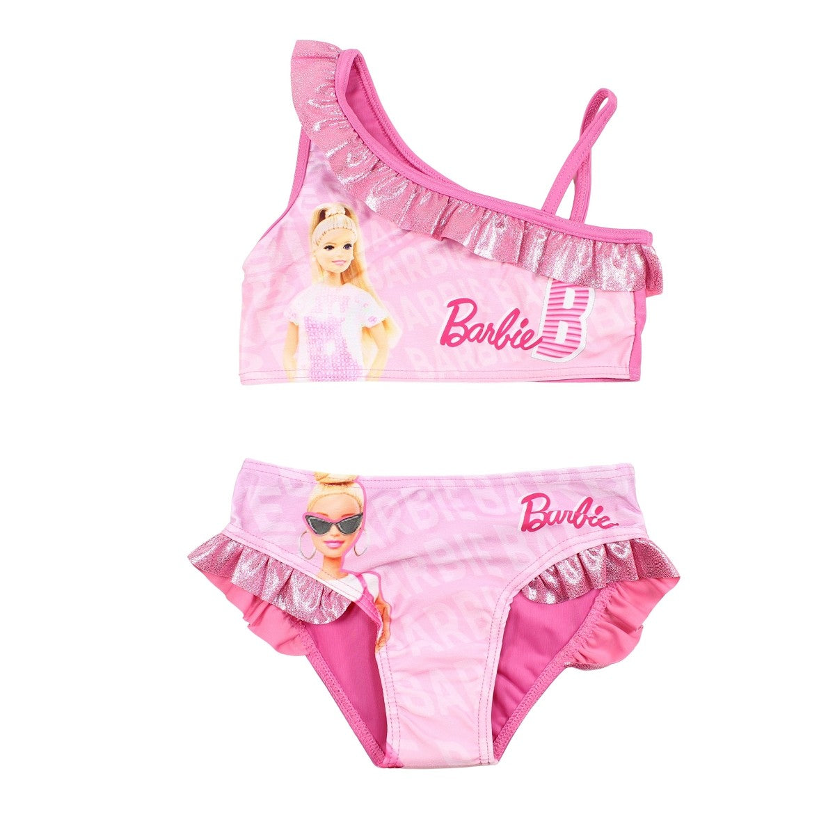 Maillot de bain barbie - 4/5A Fille - Enfant - Rose - 85%Polyester 15% ELASTHANE - TrendyFlair