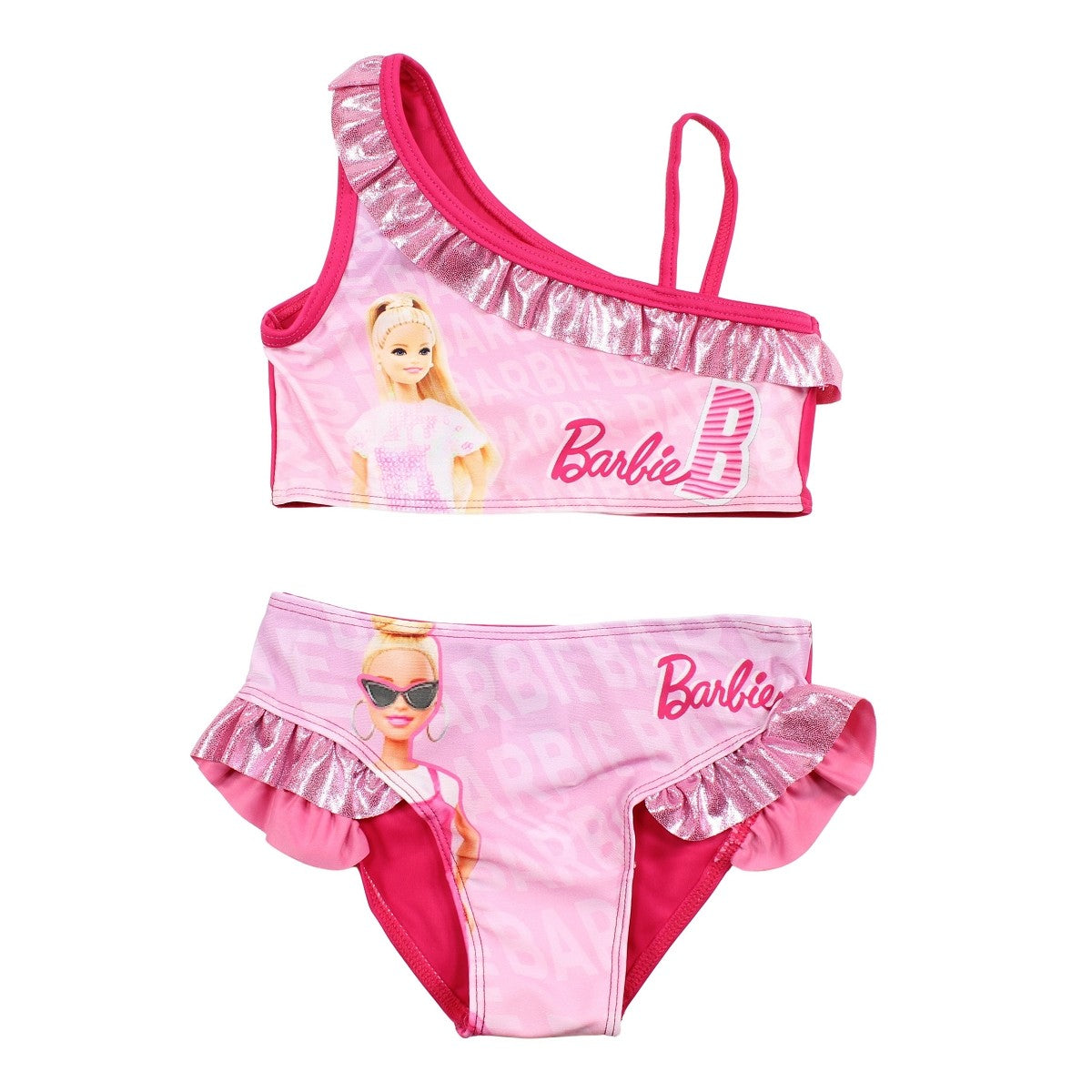 Maillot de bain barbie - 4/5A Fille - Enfant - Fushia - 85%Polyester 15% ELASTHANE - TrendyFlair