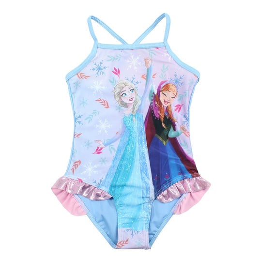 Maillot de bain La reine des neiges - 3/4A Fille - Enfant - Bleu - 85% Polyester 15% Élasthanne - TrendyFlair
