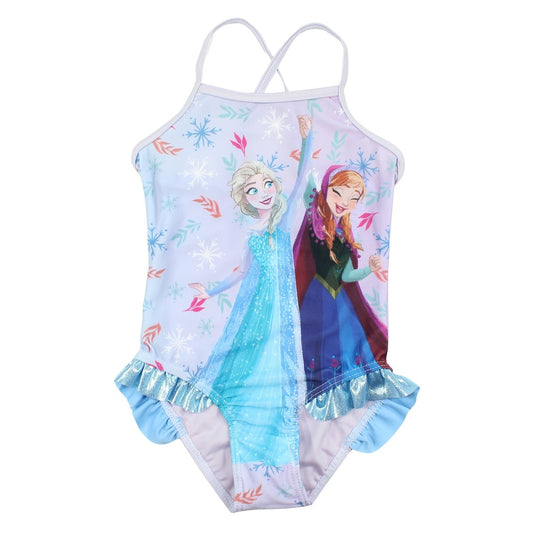 Maillot de bain La reine des neiges - 5/6A Fille - Enfant - Violet - 85% Polyester 15% Élasthanne - TrendyFlair