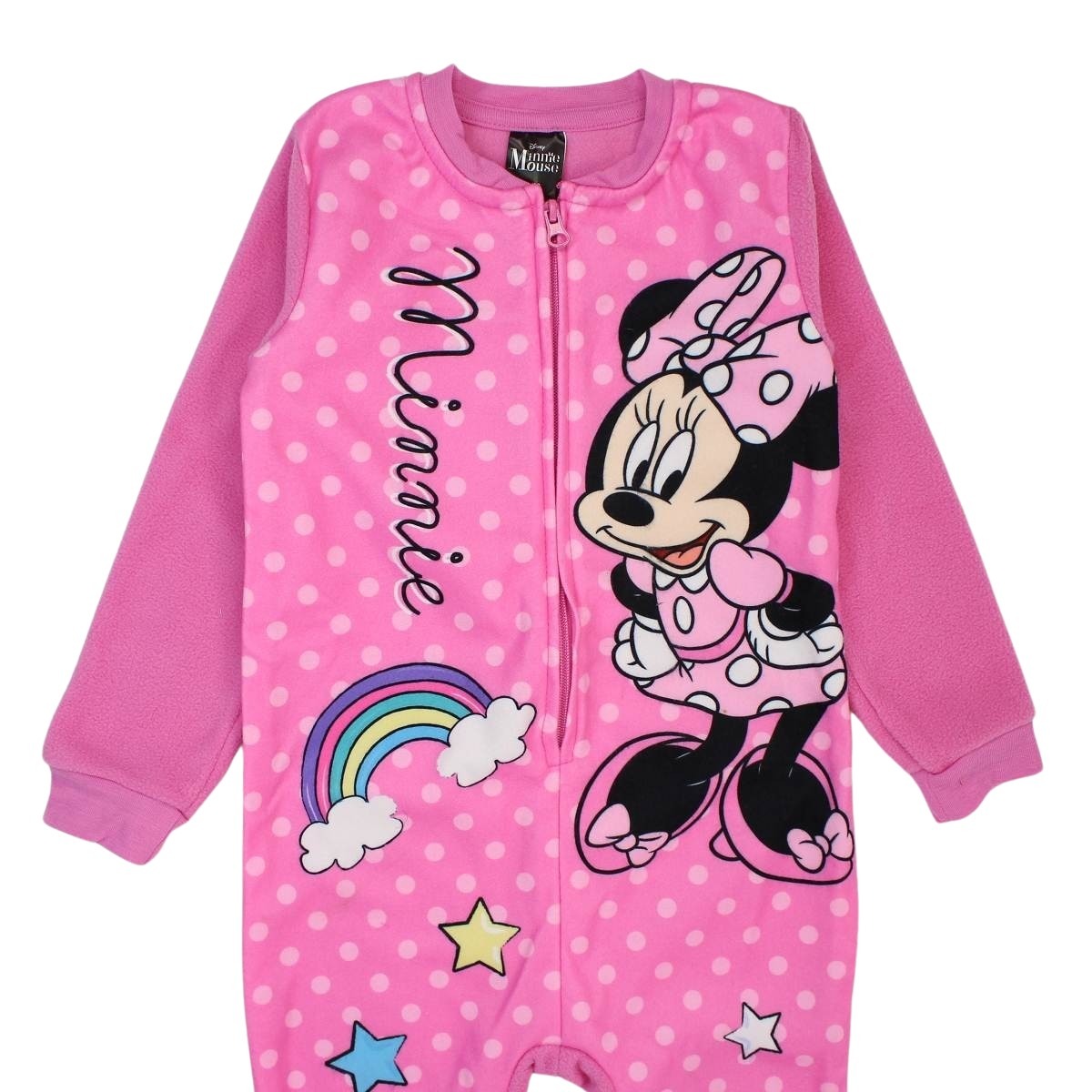 Combinaison Minnie - 4/5A Fille - Enfant - Rose - 100 % Polyester - 190 gsm Polaire - TrendyFlair