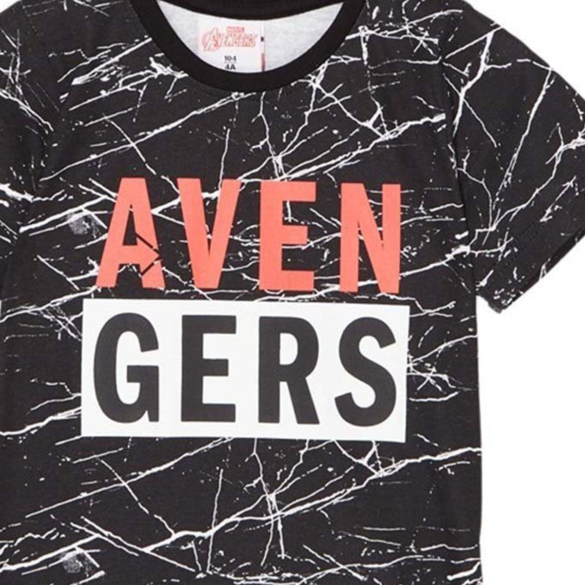T-Shirt Avengers - 4A Garçon - Enfant - Noir - 100% Coton, 160 GSM SJ - TrendyFlair