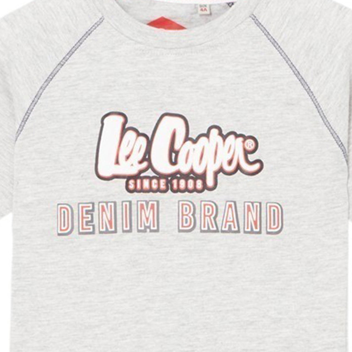 T-Shirt Lee Cooper - 4A Garçon - Enfant - Gris - 100% Coton - TrendyFlair