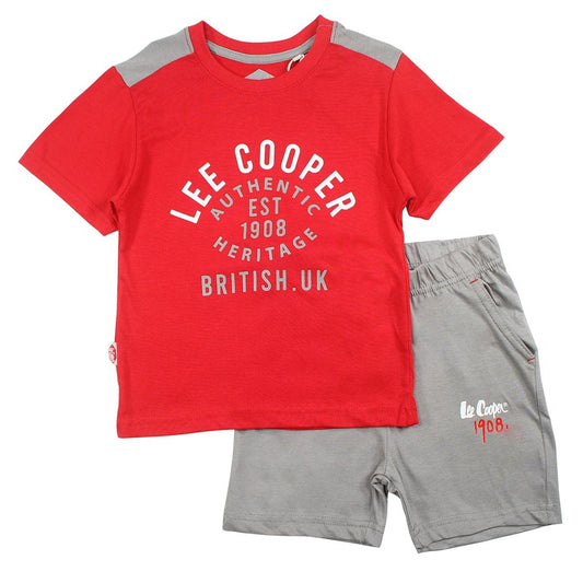 Ensemble Lee Cooper - 6A Garçon - Enfant - Rouge - 100% Coton 160 GSM S/J - TrendyFlair