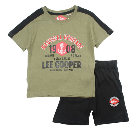 Ensemble Lee Cooper - 6A Garçon - Enfant - Kaki - 100% Coton 160 GSM S/J - TrendyFlair