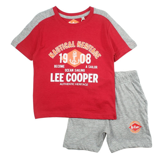 Ensemble Lee Cooper - 6A Garçon - Enfant - Rouge - 100% Coton 160 GSM S/J - TrendyFlair