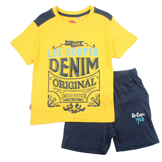 Ensemble Lee Cooper - 6A Garçon - Enfant - Jaune - 100% Coton 160 GSM S/J - TrendyFlair