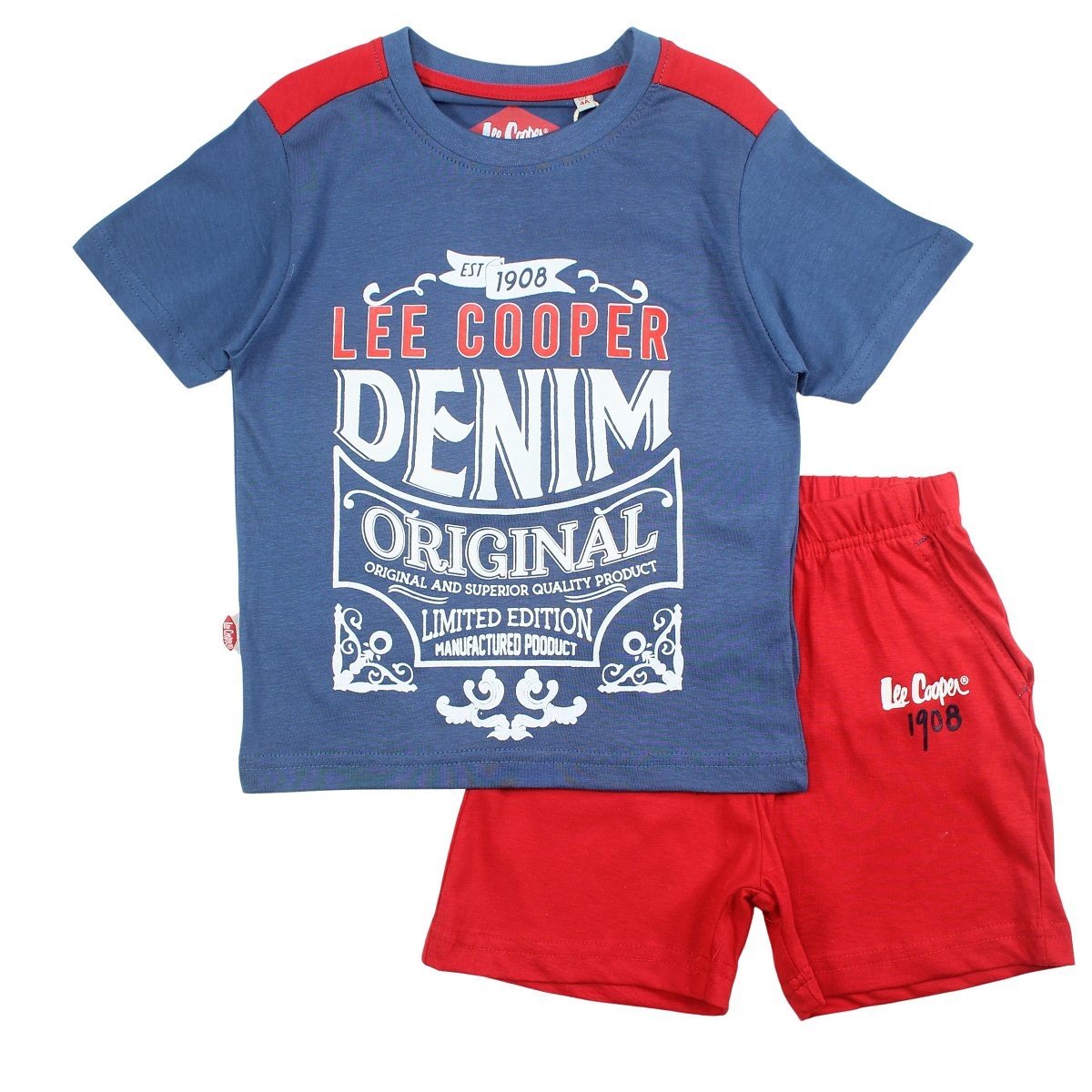 Ensemble Lee Cooper - 6A Garçon - Enfant - Bleu - 100% Coton 160 GSM S/J - TrendyFlair