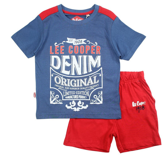 Ensemble Lee Cooper - 6A Garçon - Enfant - Bleu - 100% Coton 160 GSM S/J - TrendyFlair