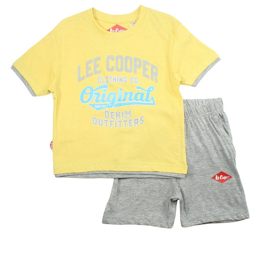 Ensemble Lee Cooper - 6A Garçon - Enfant - Jaune - 100% Coton 160 GSM S/J - TrendyFlair