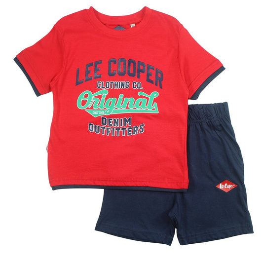 Ensemble Lee Cooper - 6A Garçon - Enfant - Rouge - 100% Coton 160 GSM S/J - TrendyFlair