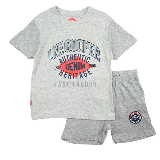 Ensemble Lee Cooper - 6A Garçon - Enfant - Gris - 100% Coton 160 GSM S/J - TrendyFlair