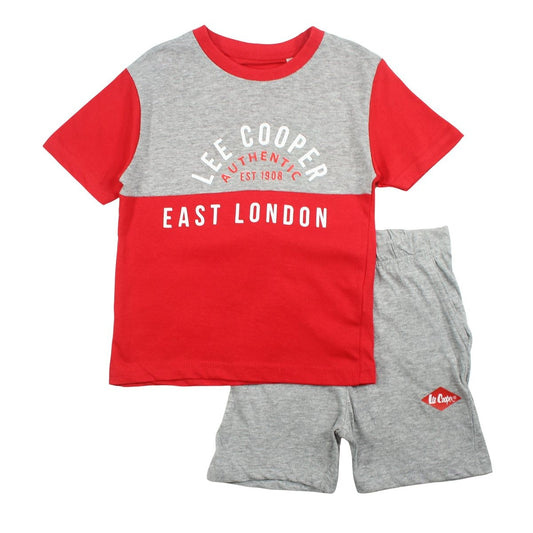 Ensemble Lee Cooper - 6A Garçon - Enfant - Rouge - 100% Coton 160 GSM S/J - TrendyFlair
