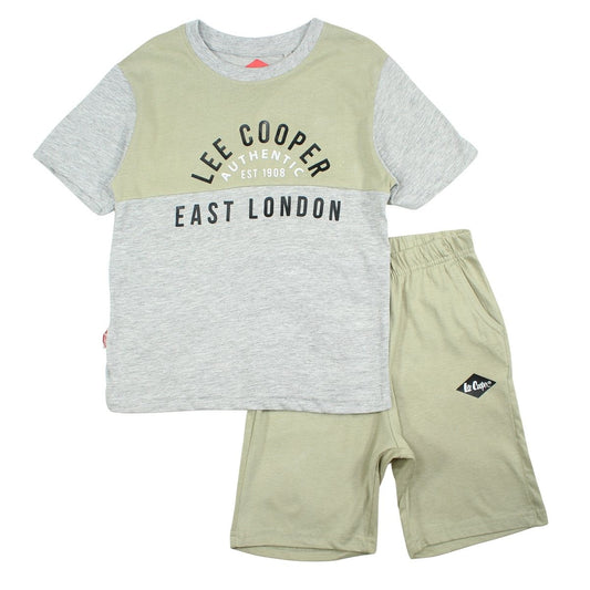 Ensemble Lee Cooper - 6A Garçon - Enfant - Vert - 100% Coton 160 GSM S/J - TrendyFlair