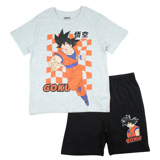 Ensemble Dragon ball - 9A Garçon - Enfant - Gris - 100% Coton, 160 GSM SJ; MELANGE: 98% Coton, 2% VISCOSE - TrendyFlair