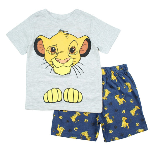 Ensemble Le Roi lion - 4A Garçon - Enfant - Gris - 100% Coton, 160 GSM SJ, MELANGE: 93% Coton, 7%Polyester - TrendyFlair