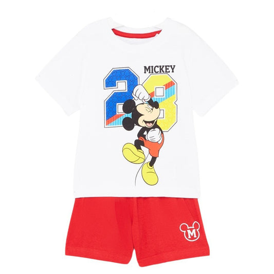 Ensemble Mickey - 2A Garçon - Enfant - Blanc - 100% Coton, 160 GSM SJ - TrendyFlair