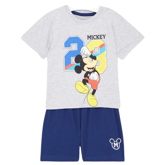 Ensemble Mickey - 2A Garçon - Enfant - Gris - 100% Coton, 160 GSM SJ - TrendyFlair