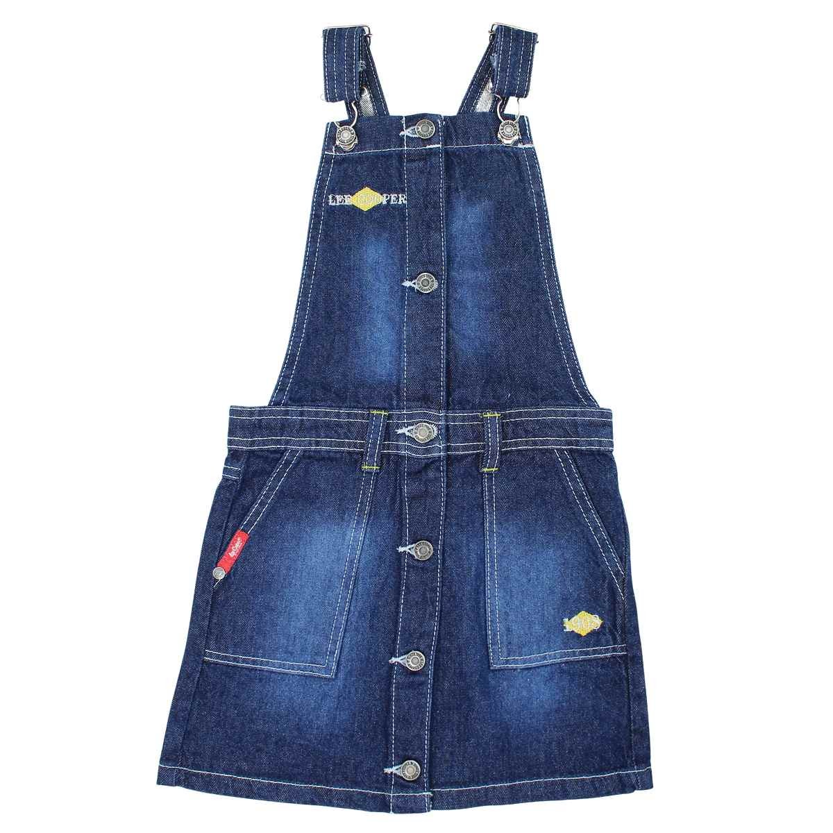 Robe Salopette Lee Cooper - 6A Fille - Enfant - Marine - 100 % Coton - TrendyFlair