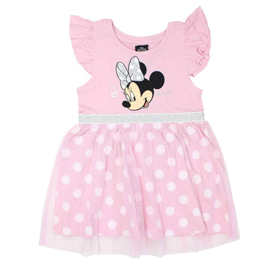 Robe Minnie - 2A Fille - Enfant - Rose - Haut et doublure: 100 % Coton - Bas: 100 % Polyester - TrendyFlair