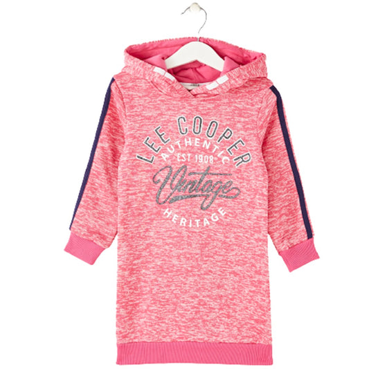 Robe capuche Lee Cooper - 6A Fille - Enfant - Rose - 100% Polyester - TrendyFlair