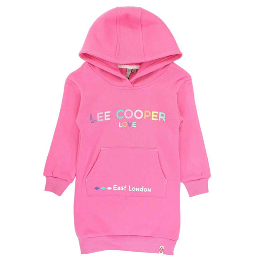 Robe capuche Lee Cooper - 6A Fille - Enfant - Rose - 100% Polyester - TrendyFlair