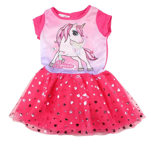 Robe Tulle unicorn - 2/3A Fille - Enfant - Rose - 85%Polyester 15% ELASTHANE - TrendyFlair