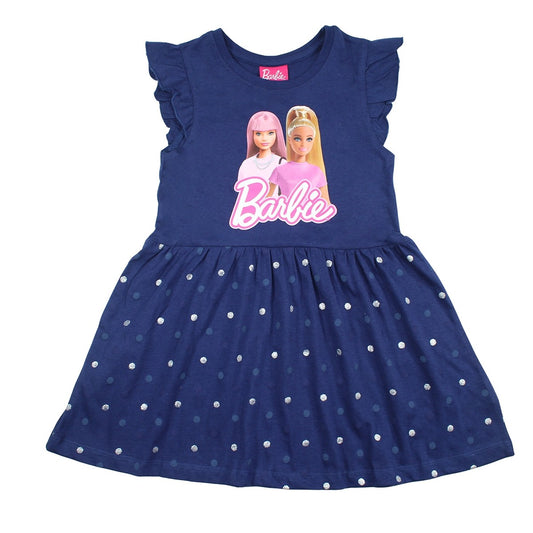 Robe sur cintre Barbie - 4A Fille - Enfant - Marine - 100% Coton - TrendyFlair