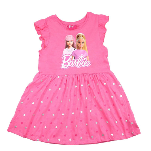 Robe sur cintre Barbie - 5A Fille - Enfant - Rose - 100% Coton - TrendyFlair
