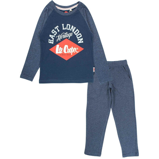 Pyjama coton Lee Cooper - 6A Garçon - Enfant - Marine - 100 % Coton - TrendyFlair