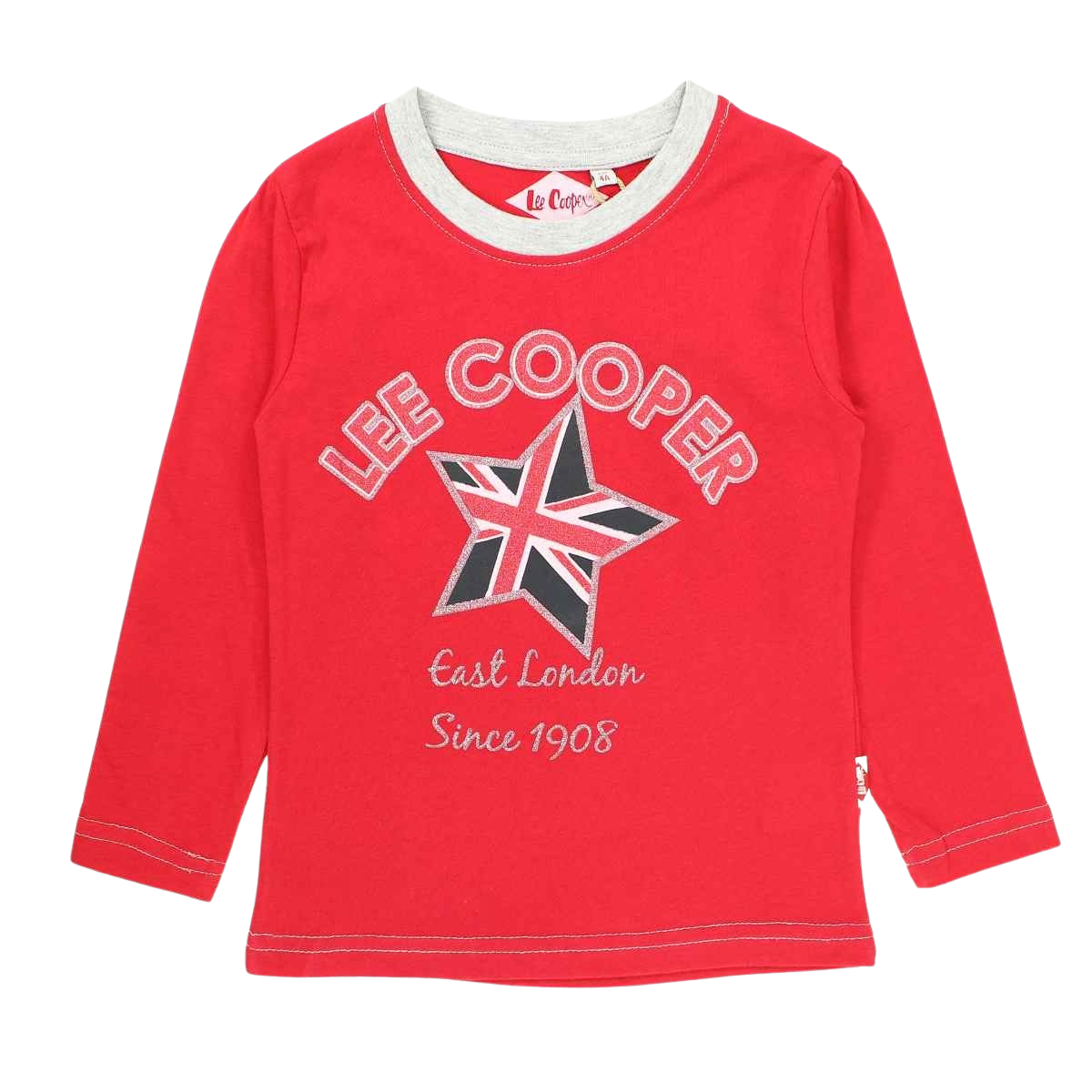 Pyjama coton Lee Cooper - 6A Fille - Enfant - Rouge - 100 % Coton - Gris: 95 % Coton - 5 % viscose - TrendyFlair