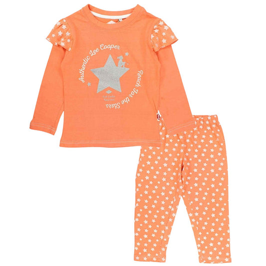 Pyjama coton Lee Cooper - 6A Fille - Enfant - Corail - 100 % Coton - TrendyFlair