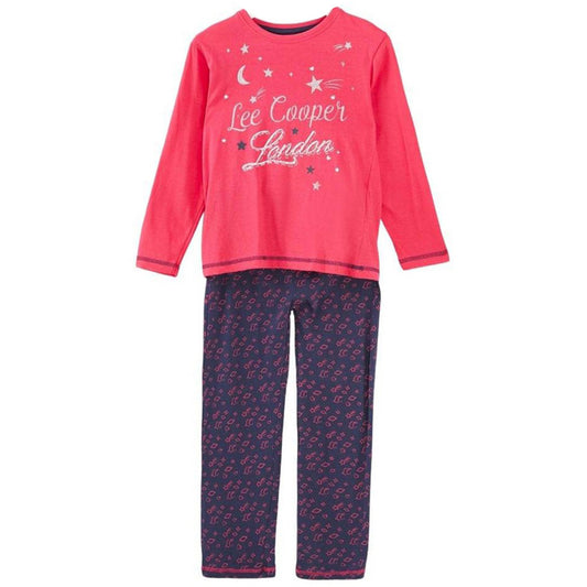 Pyjama coton Lee Cooper - 6A Fille - Enfant - Rose - 100 % Coton - Pantalon gris: 95 % Coton - 5 % viscose - TrendyFlair
