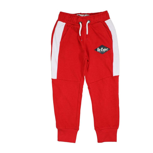 Pantalon de jogging Lee Cooper - 6A Garçon - Enfant - Rouge - 60% Coton/40% Polyester, Fleece, 280GSM - TrendyFlair