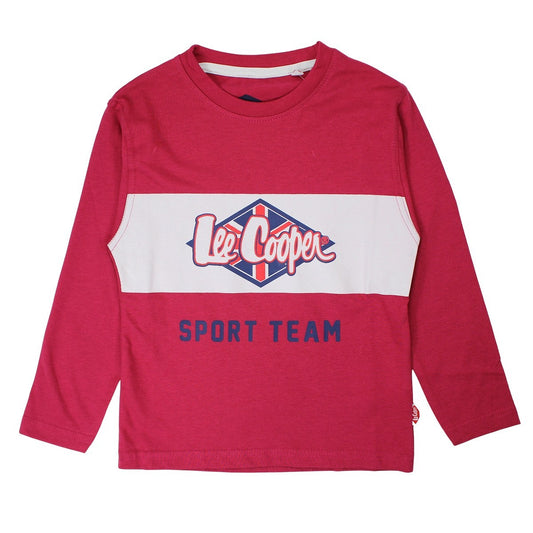 T-Shirt Lee Cooper - 4A Garçon - Enfant - Bordeaux - 100 % Coton - TrendyFlair