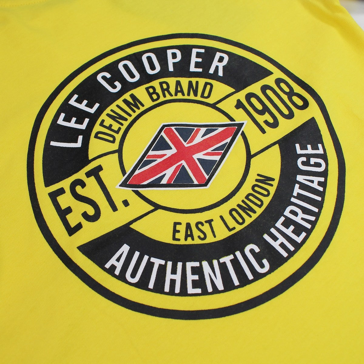 T-Shirt Lee Cooper - 4A Garçon - Enfant - Jaune - 100 % Coton - TrendyFlair
