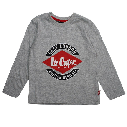 T-Shirt Lee Cooper - 4A Garçon - Enfant - Gris - 100 % Coton - TrendyFlair