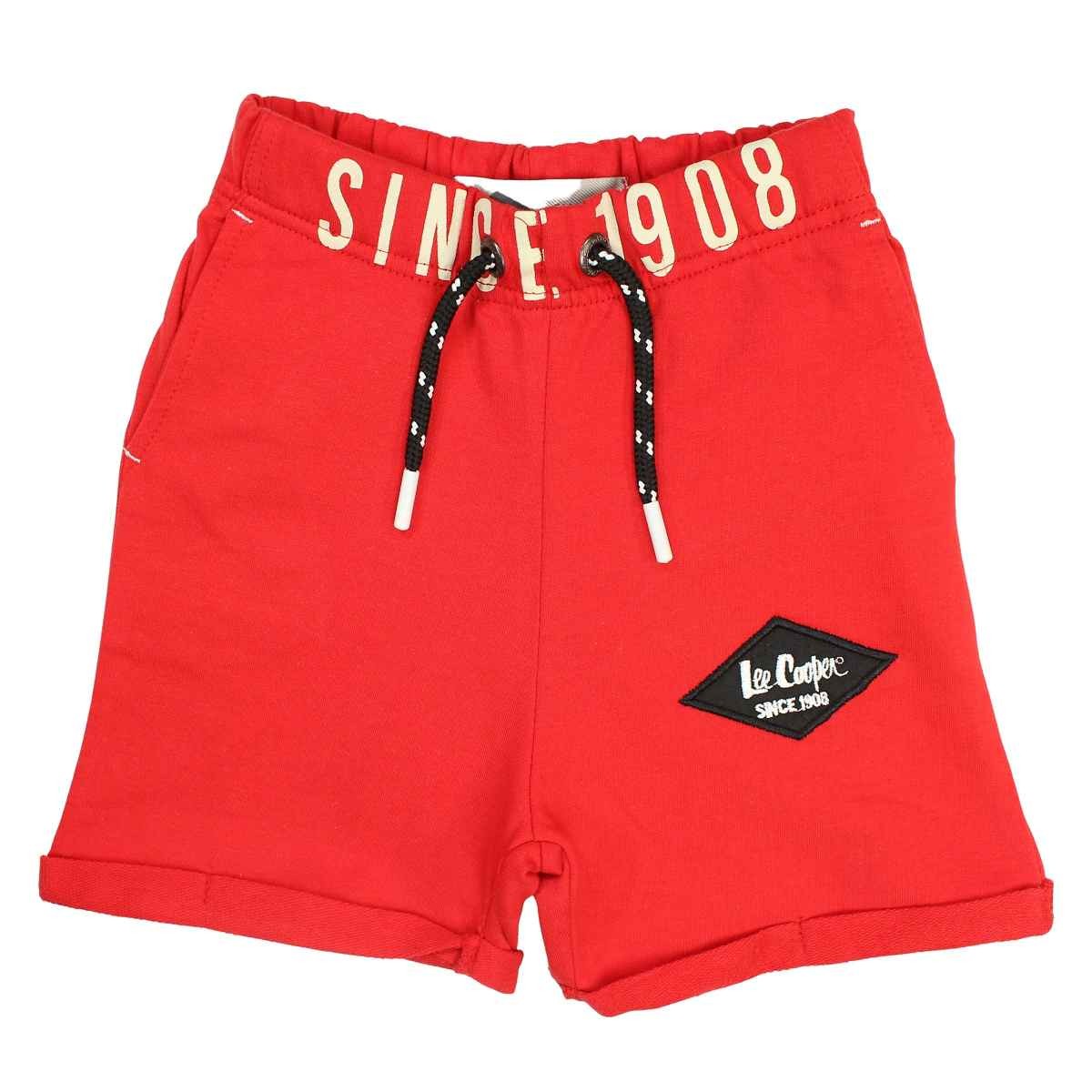 Bermuda Lee Cooper - 6A Garçon - Enfant - Rouge - 100 % Coton - TrendyFlair
