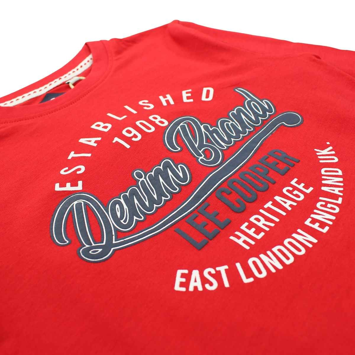 T-Shirt manches longues Lee Cooper - 6A Garçon - Enfant - Rouge - 100 % Coton - TrendyFlair