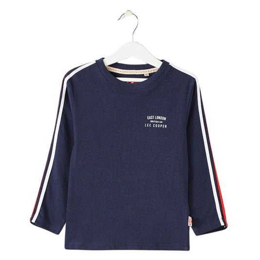 T-Shirt manches longues Lee Cooper - 4A Garçon - Enfant - Marine - 100% Coton S/J GSM 160 - TrendyFlair