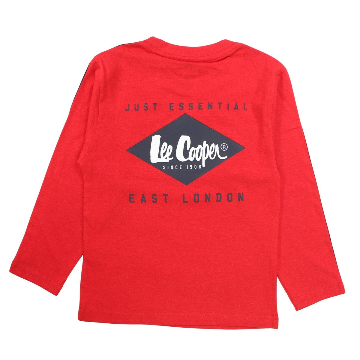 T-Shirt manches longues Lee Cooper - 4A Garçon - Enfant - Rouge - 100% Coton S/J GSM 160 - TrendyFlair