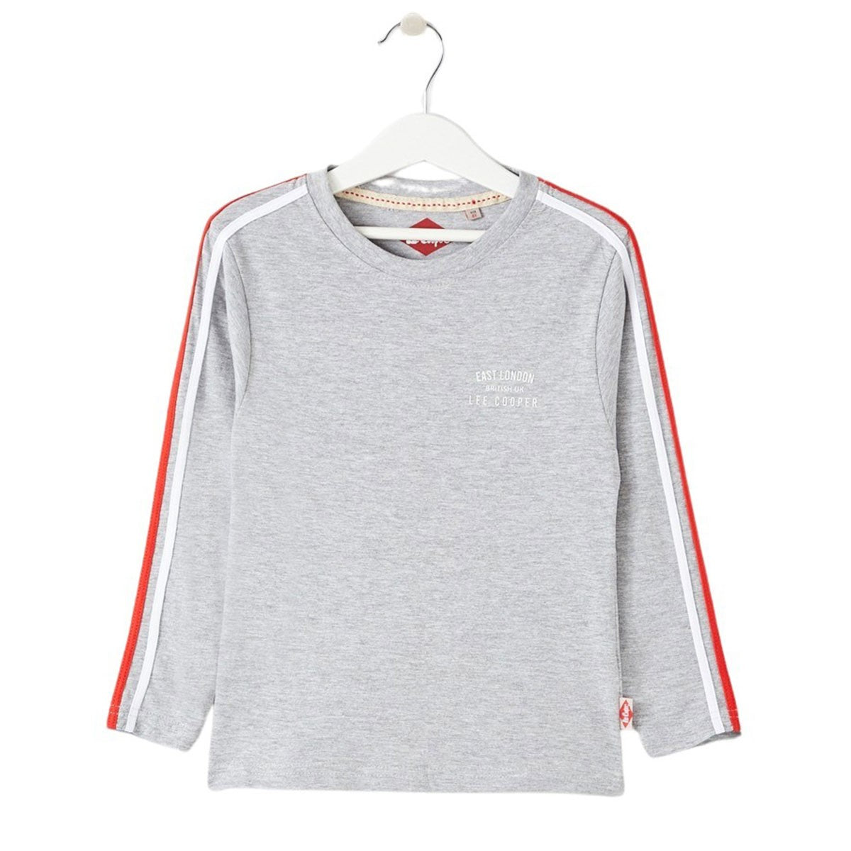 T-Shirt manches longues Lee Cooper - 4A Garçon - Enfant - Gris - 100% Coton S/J GSM 160 - TrendyFlair